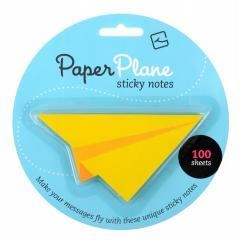 Paper Plane - karteczki samoprzylepne - żółte Thinking Gifts 335158