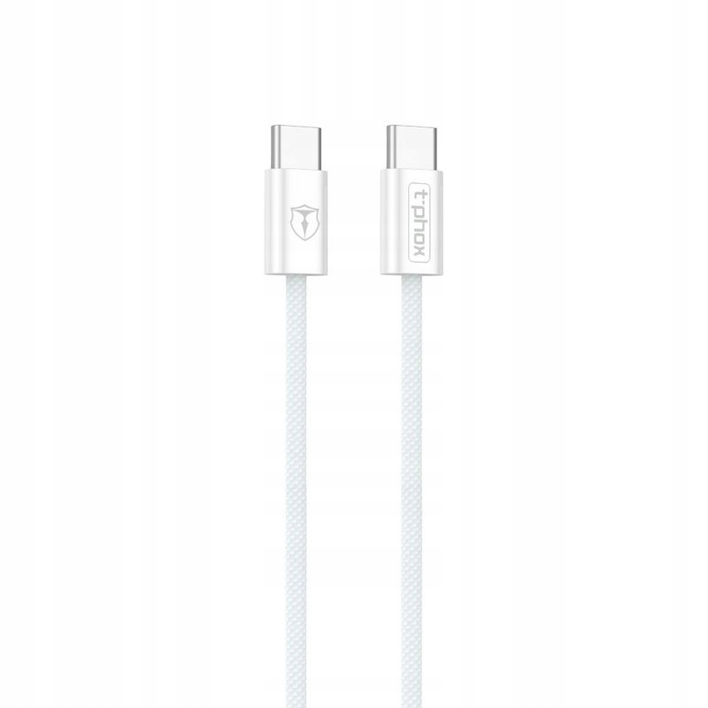 KABEL T-PHOX CC15 SERIES USB-C/USB-C 60W 3A 1M WHITE