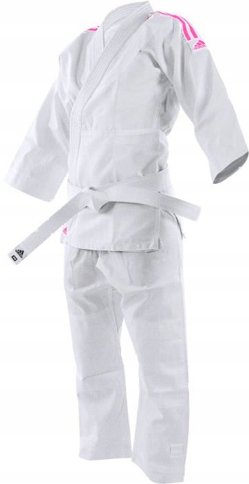 adidas kombinezon karate K200junior biały/różowy