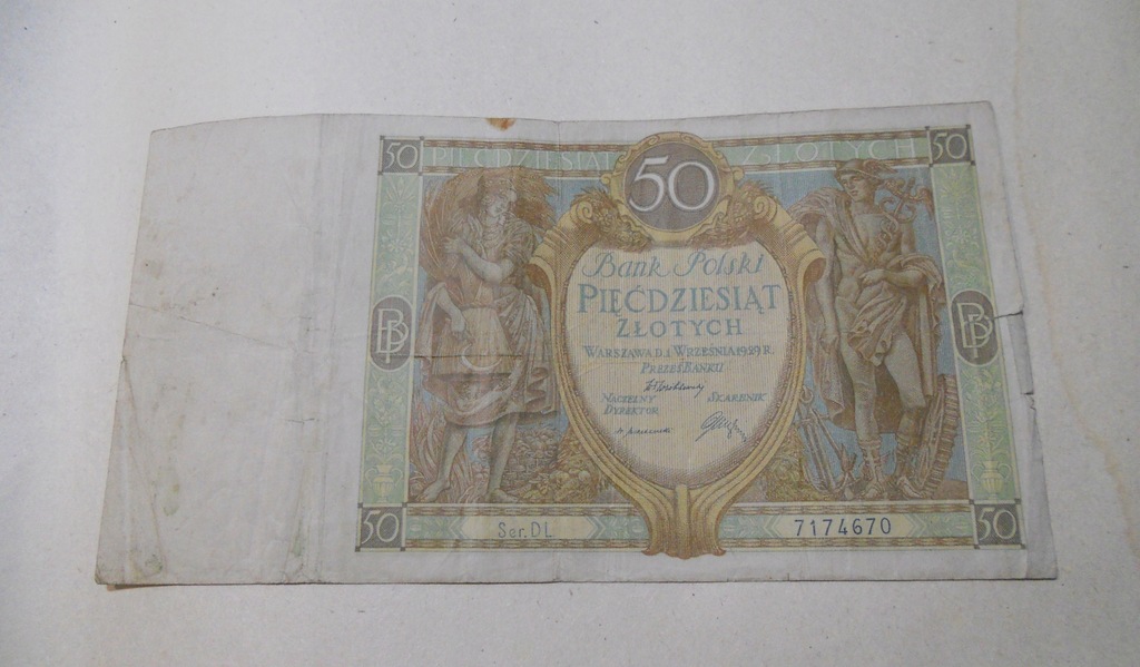banknot 50 złotych polskich 1929 r.