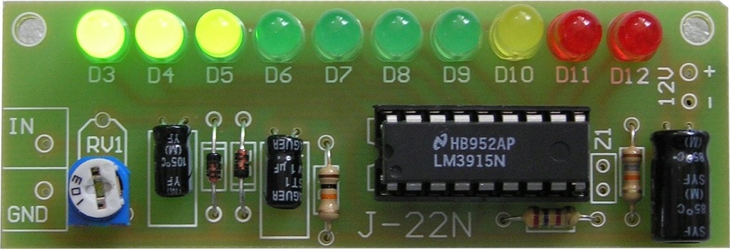J-022N Wskaźnik poziomu sygnału mono - do montazu.