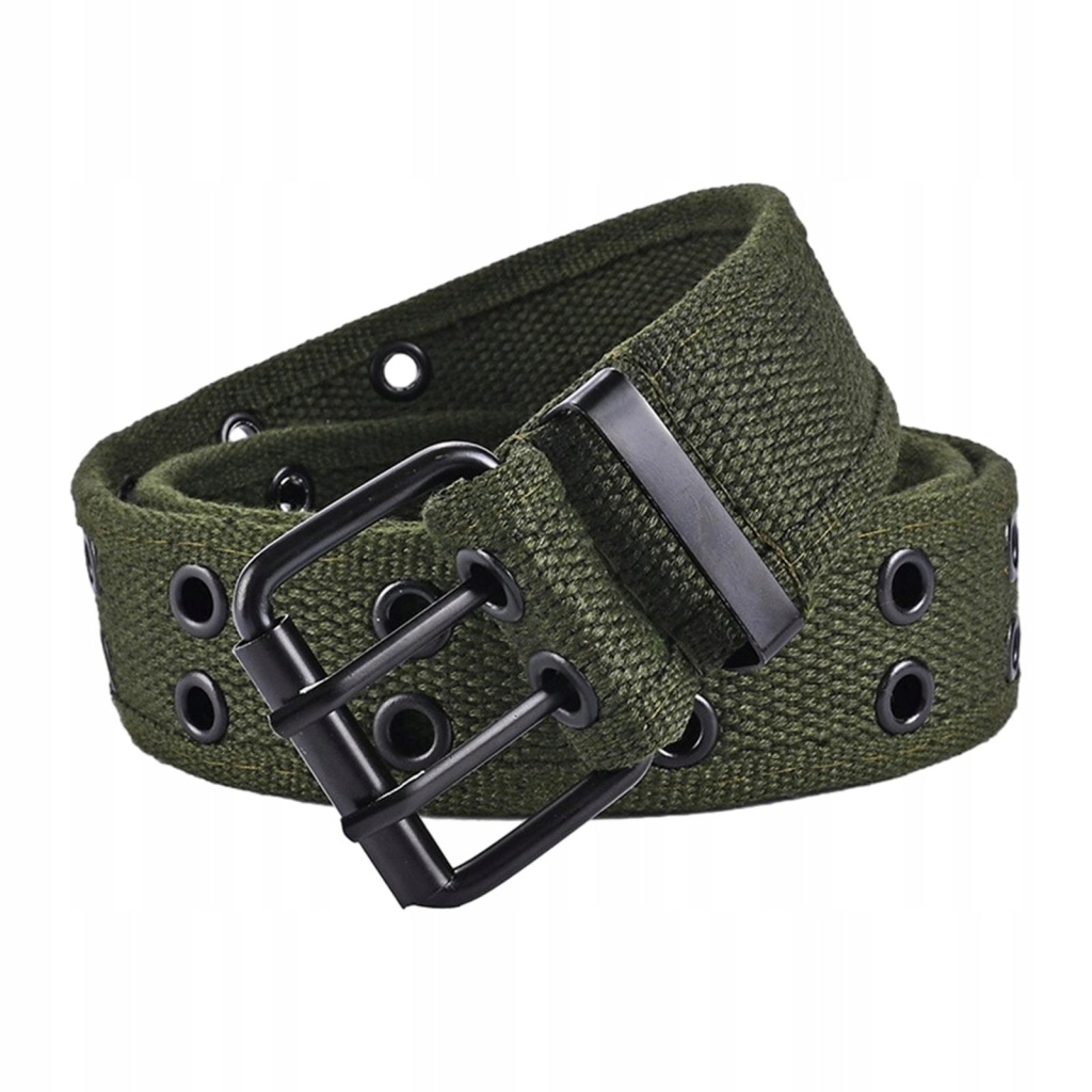 Pasek z podwójnymi przelotkami i dziurkami. Taśma pasa biodrowego ze