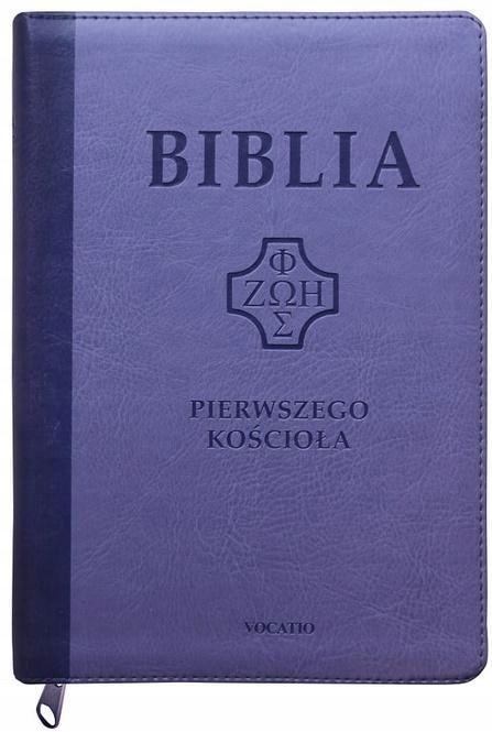 BIBLIA PIERWSZEGO KOŚCIOŁA Z PAGINAT. FIOLETOWA
