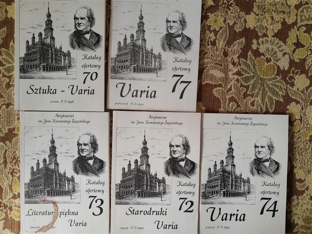 5 x katalog Poznań Antykwariat Żupańskiego