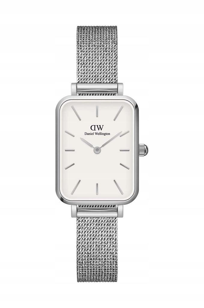 Daniel Wellington zegarek Quadro Pressed damski kolor srebrny DW00100438