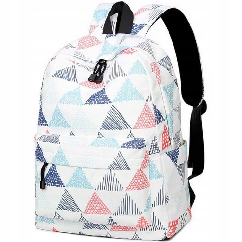 Plecak tornister szkolny młodzieżowy plecak trójkąty wodoodporny wytrzymały