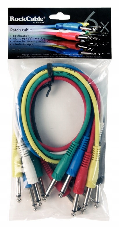 RockCable Patch Cable - straight TS 6.3 mm /