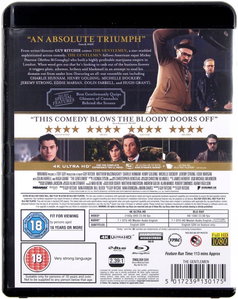 Купить ДЖЕНТЛЬМЕНЫ (BLU-RAY 4K)+(BLU-RAY): отзывы, фото и ...