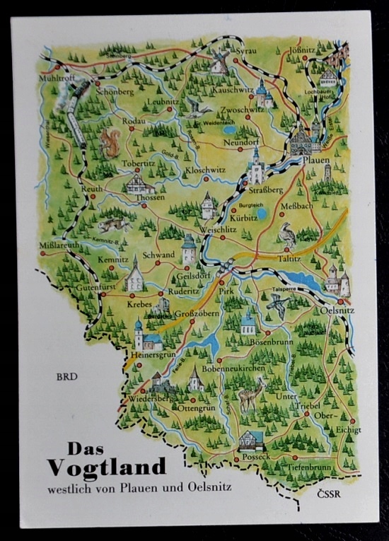 Niemcy-Powiat Vogtland/ mapa