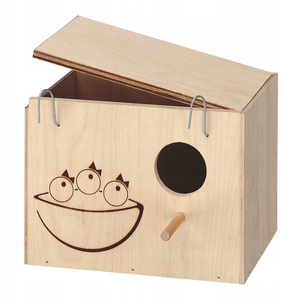 Domek dla ptaków Ferplast z FSC drewna 19,5x14 cm z haczykiem