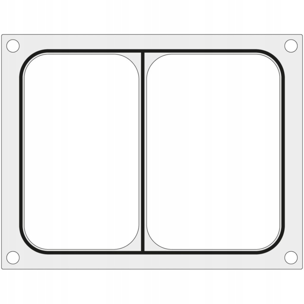 Matryca forma do zgrzewarek MCS na tackę dwudzielną 227x178 mm - Hendi 8054