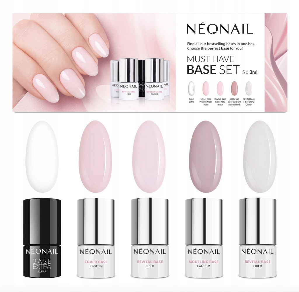 NEONAIL Zestaw Must Have BASE Set 5x3 ml Bazy 12857904995 oficjalne