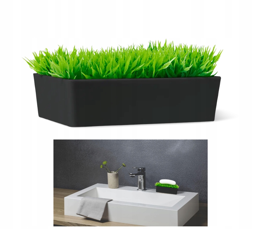 MYDELNICZKA Z TRAWĄ POJEMNIK NA MYDŁO NATURA LOFT
