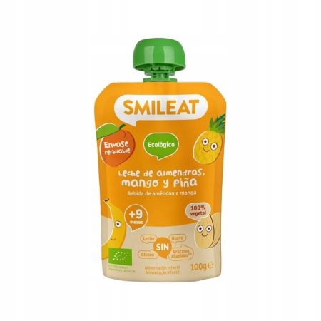 Smileat Mus z ekologicznymi migdałami, mango i ananasem po 9 miesiącu 100 g