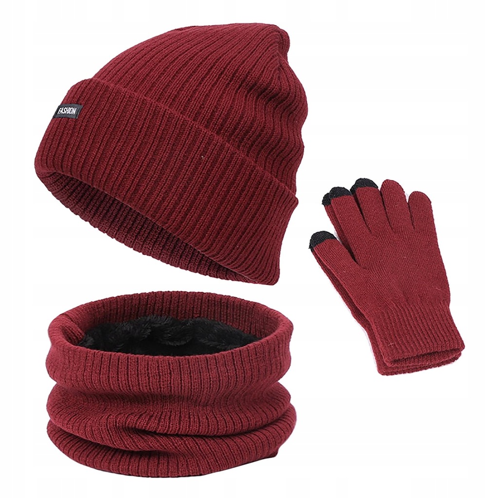 Hat Scarf Gloves Men Women Hat Scarf Gloves Red