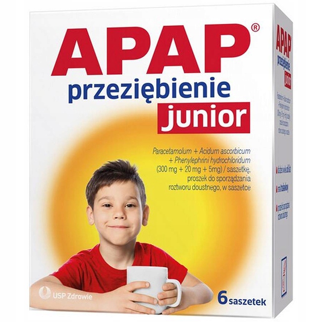 Apap Przeziębienie Junior paracetamol dzieci 6x