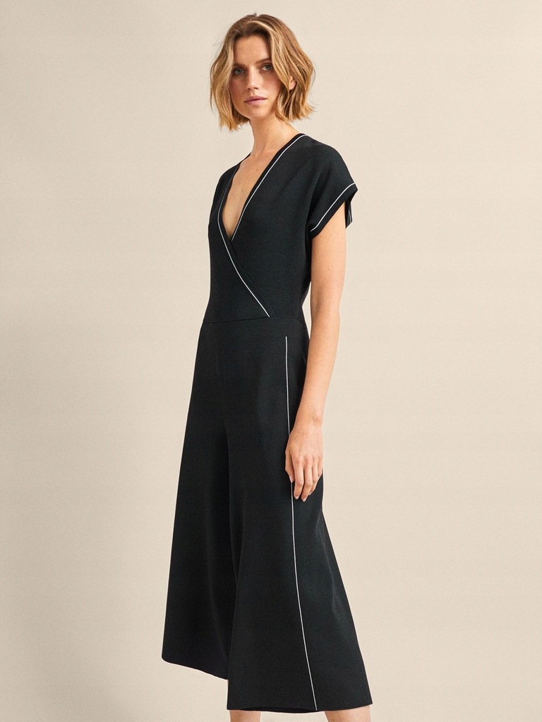 MASSIMO DUTTI czarny dzianinowy kombinezon M - 12589977412 - oficjalne ...