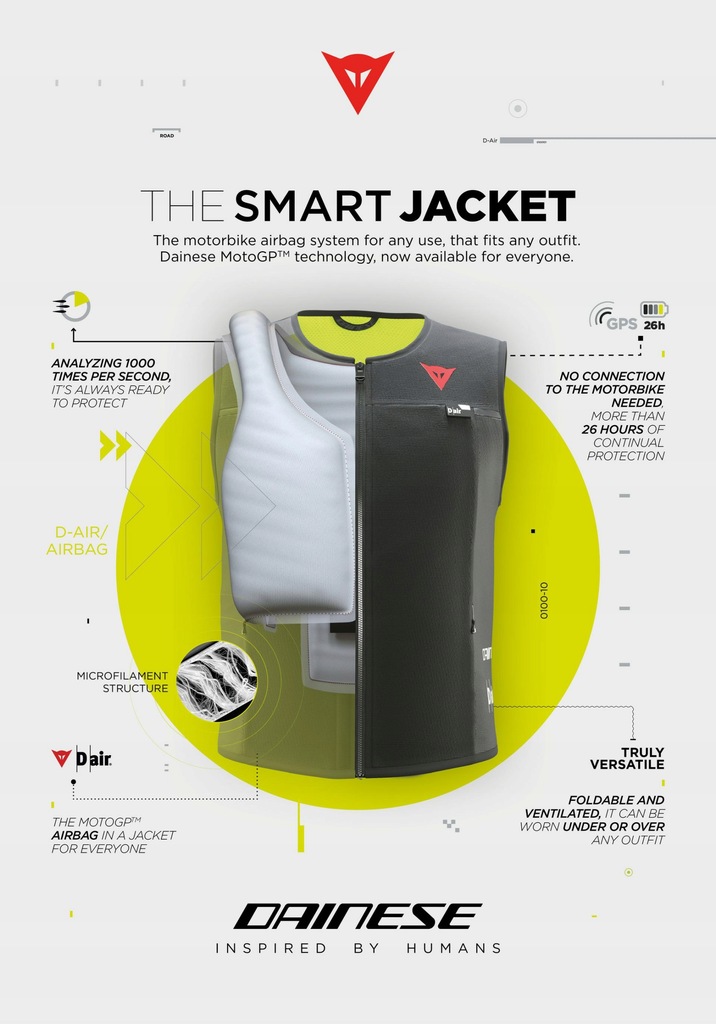 Купить Жилет Dainese Smart Jacket L с подушкой D-Air: отзывы, фото, характеристики в интерне-магазине Aredi.ru