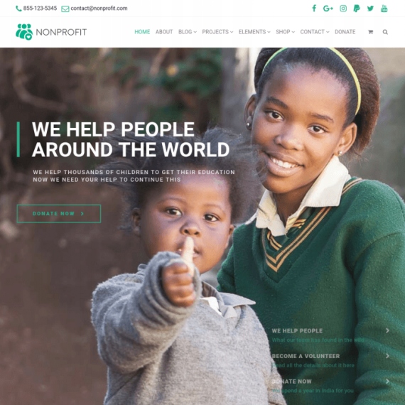 Szablon Nonprofit WordPress Theme