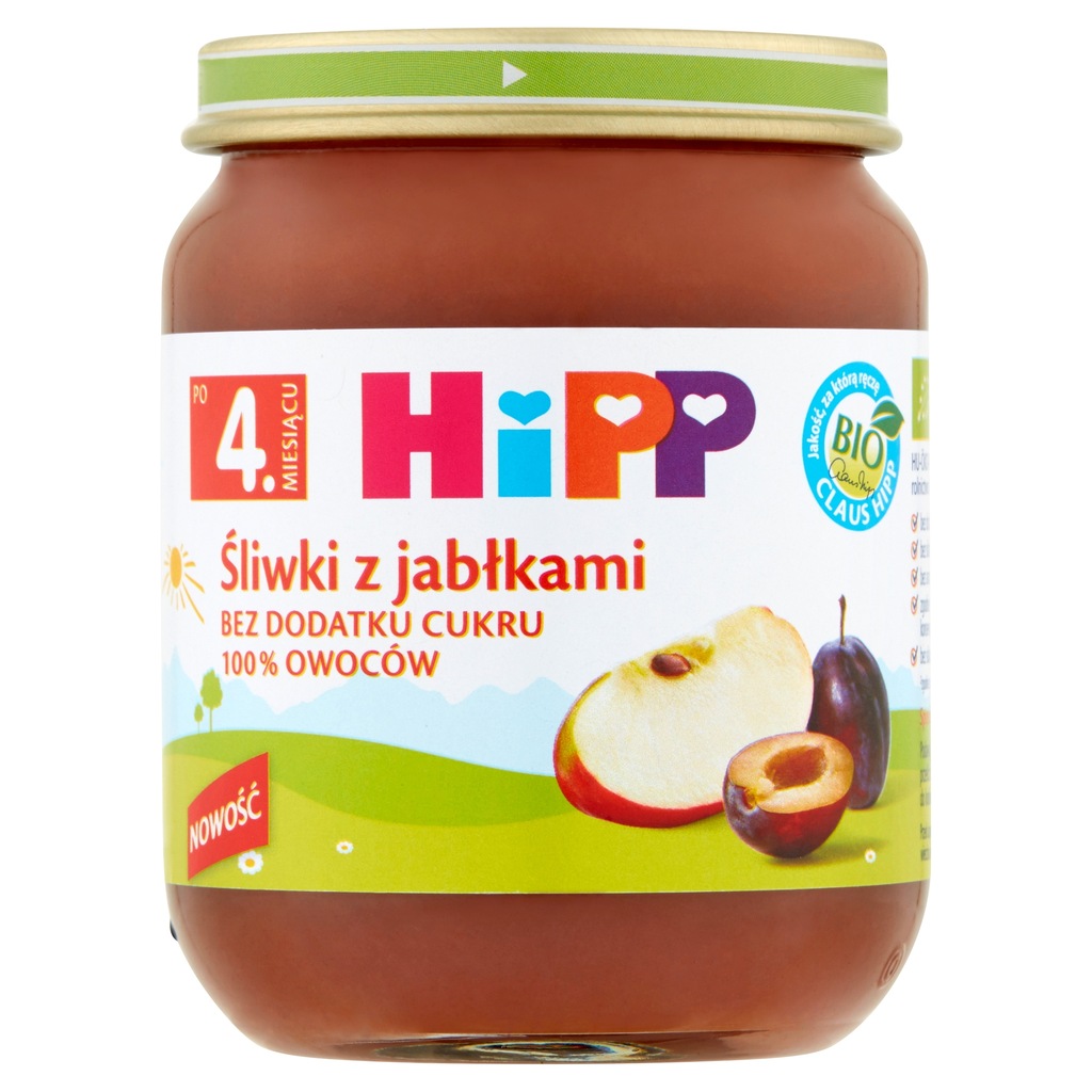 HiPP BIO Śliwki z jabłkami po 4 miesiącu 125g