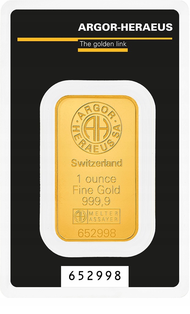 Sztabka złota - 31,1 gram / 1 Oz - ARGOR