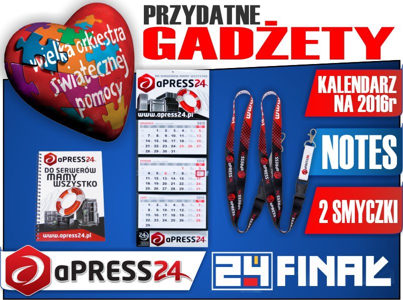 aPRESS24 = ZESTAW  KALENDARZ + NOTES + SMYCZKI  #4