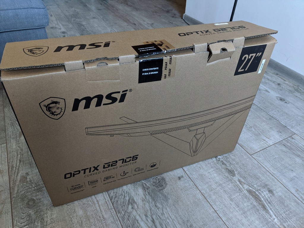 MONITOR MSI Optix G27C5 27" 165Hz 1ms Gaming