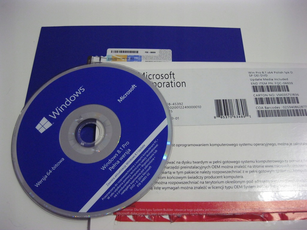 Windows 8.1 Professional Oryginalny