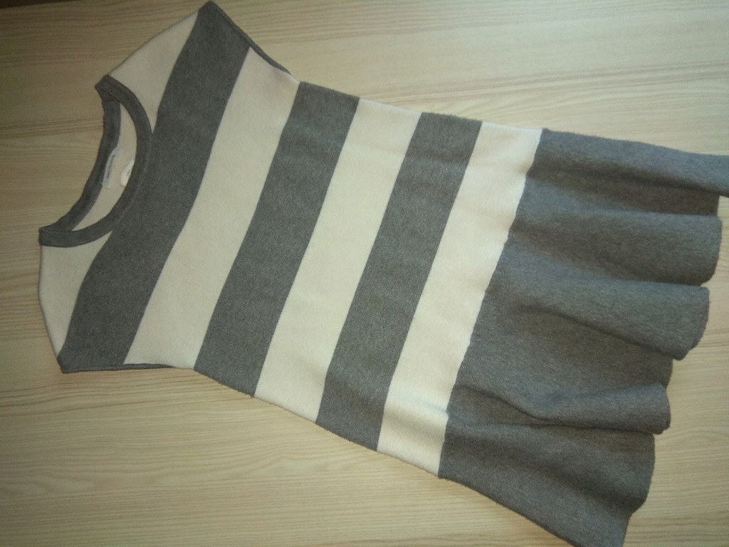 ZARA Knitwear Dzianinowa sukienka paski 134 cm