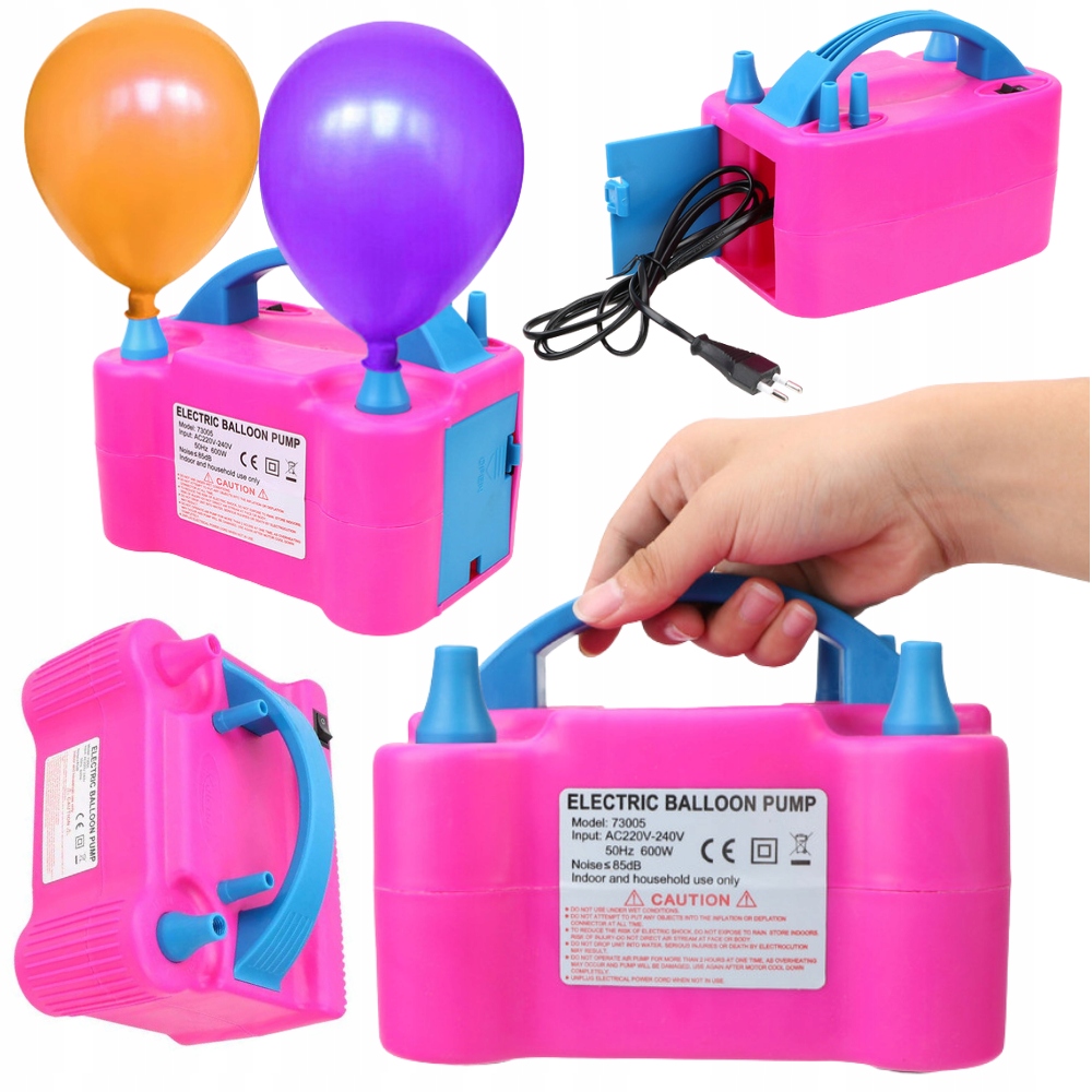 ELEKTRYCZNA POMPKA DO BALONÓW 2 DYSZE MOCNA SZYBKA