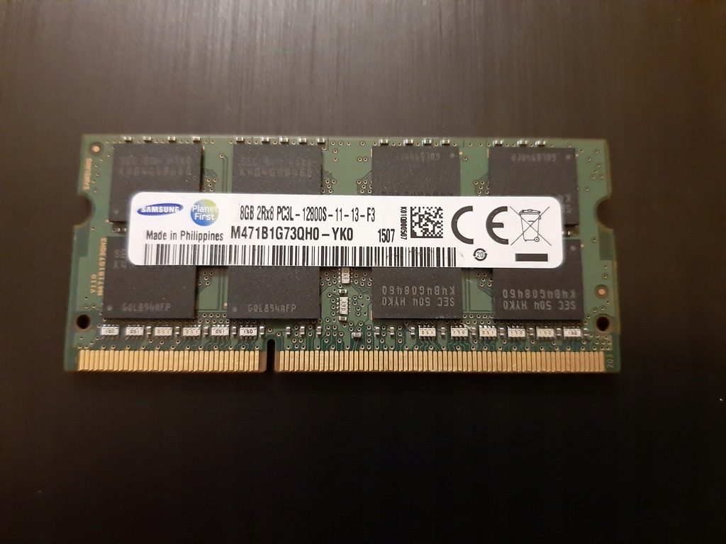 Samsung 8GB PC3L-12800S M471B1G73QH0-YK0 1600MHz