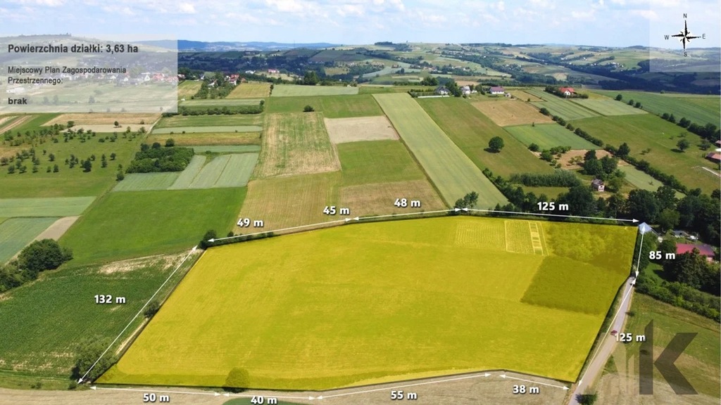 Działka, Łęka, Korzenna (gm.), 36300 m²