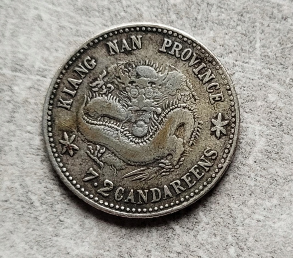 36) CHINY CESARSTWO srebro - 10 Cent - 1900 r.