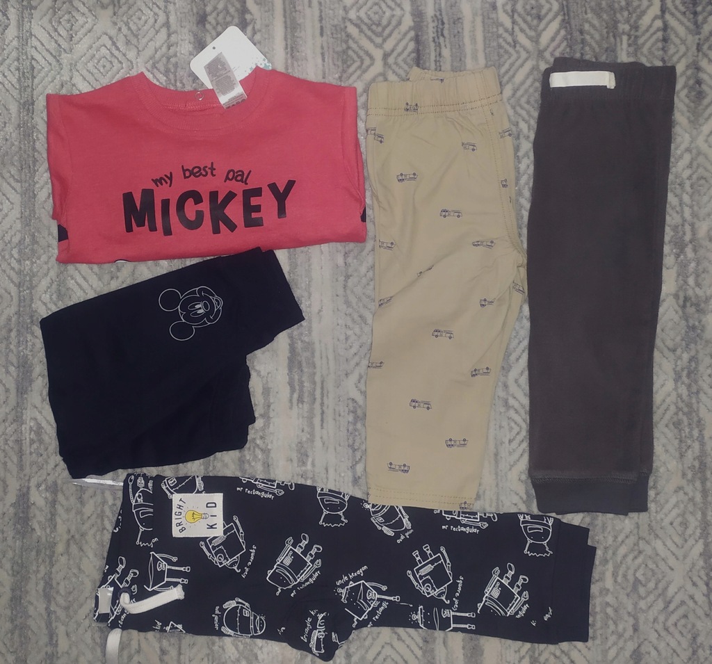 Zestaw 18 mc 86 cm NOWE Carters H&M Mickey