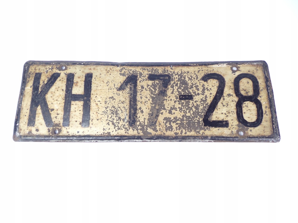 Stara tablica rejestracyjna