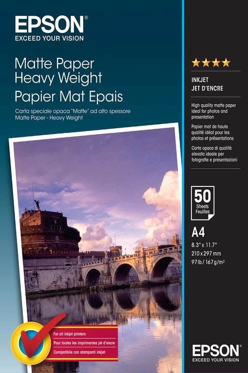 Epson Matte Paper Heavy Weight - A4 - 50 Arkuszy