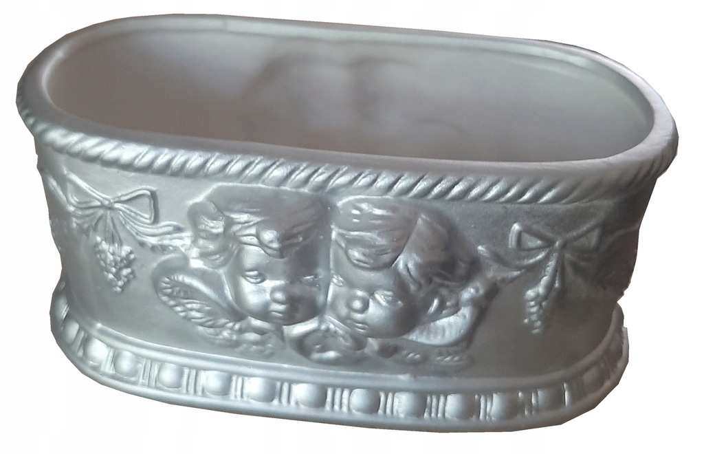 Donica , podstawa stroika ceramiczna na Wielkanoc , aniołki