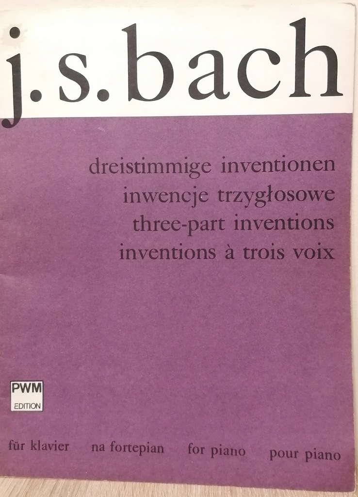 J. S. Bach - inwencje trzygłosowe na fortepian