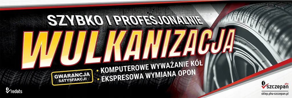 Reklama BANER WULKANIZACJA REDATS 3x1m