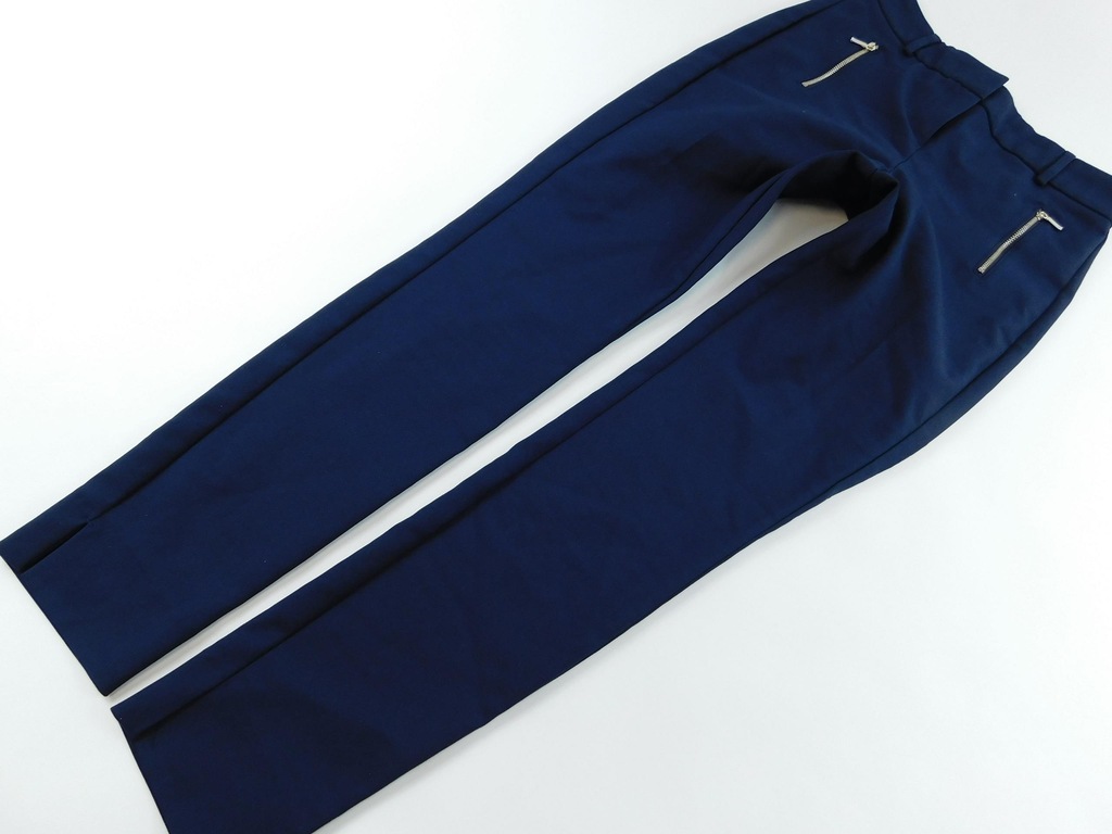 0503e75 NEXT spodnie GRANATOWE rurki XS
