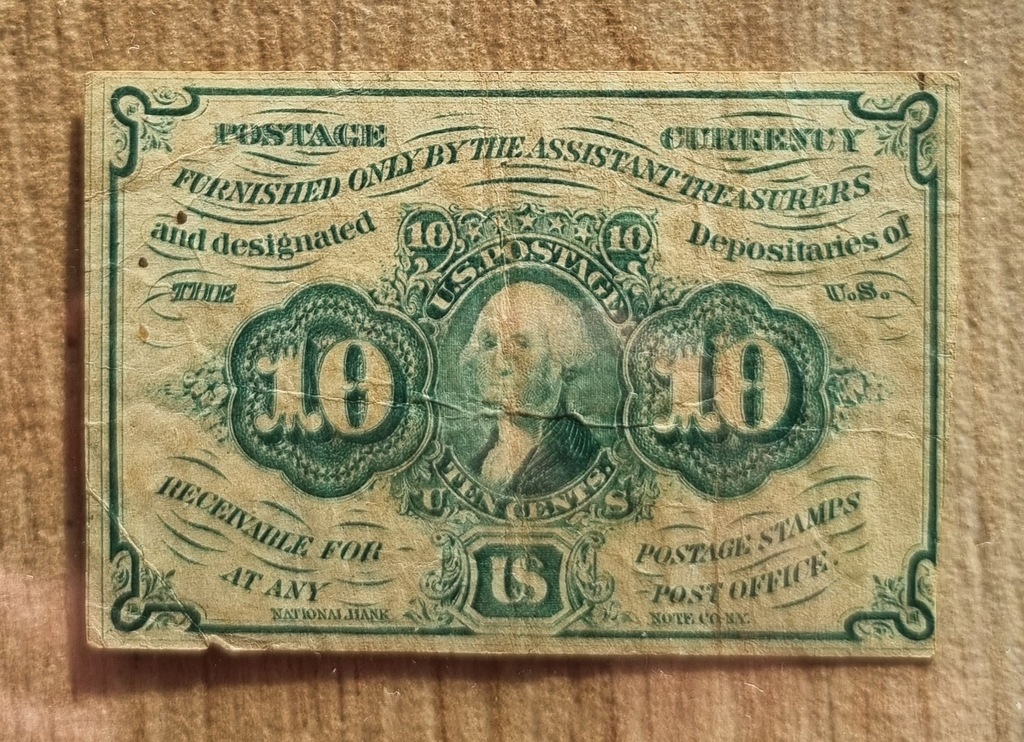 10 centów banknot usa 1863r