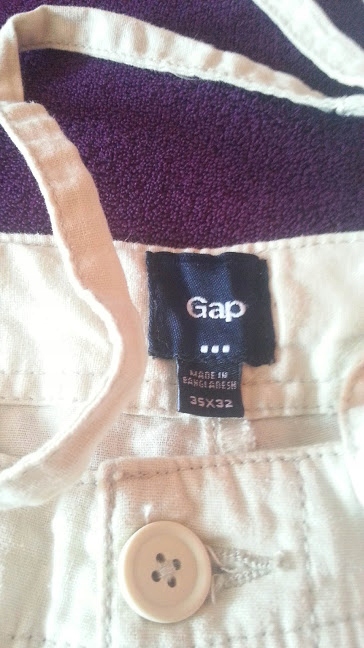 Spodnie GAP 35/32 len 55% bawełna 45% pas 97cm