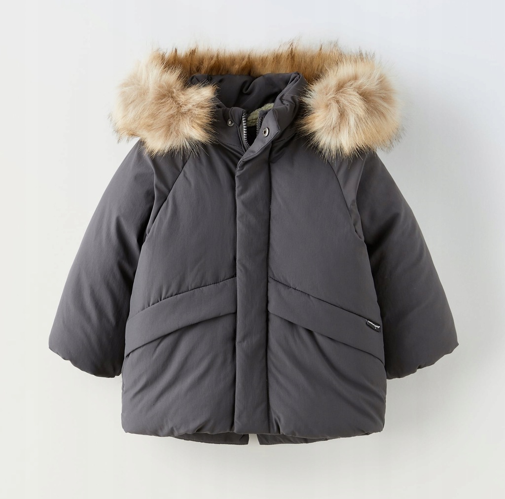 ZARA parka szara z wypełnieniem FREUDENBERG WATER REPELLENT 86