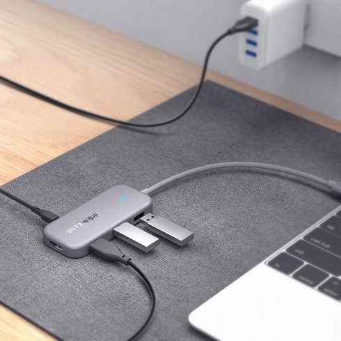 Купить Концентратор Blitzwolf BW-TH5 USB-C, 3 адаптера USB 3.0, 7 в 1: отзывы, фото, характеристики в интерне-магазине Aredi.ru