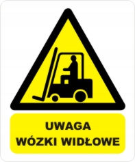 UWAGA WÓZKI WIDŁOWE NAKLEJKI 50mm x 60mm 16sztuk