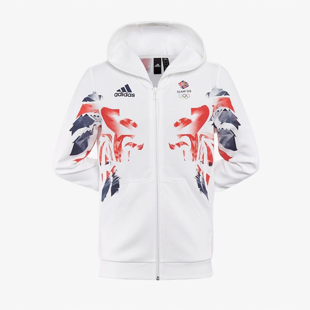 BLUZA DZIECIĘCA ADIDAS GB LION KAPTUR ZAMEK 128