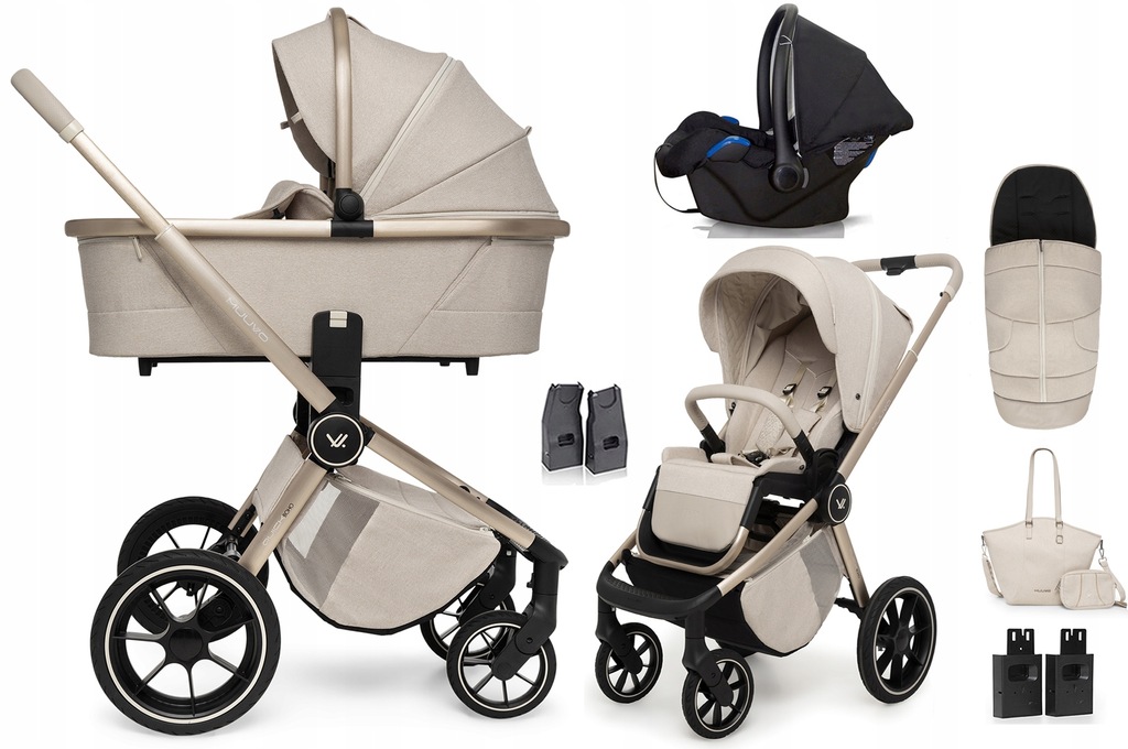 WÓZEK MUUVO QUICK BOHO FOTELIK KITE 0-13kg 3w1 BEIGE