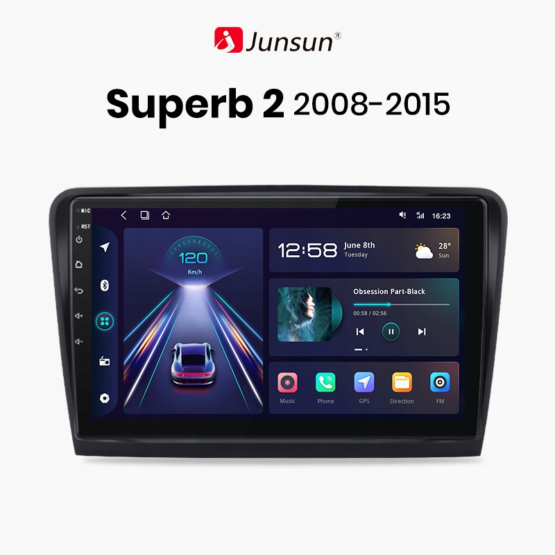 Radio Android M400 Skoda Superb 2 2008-2015