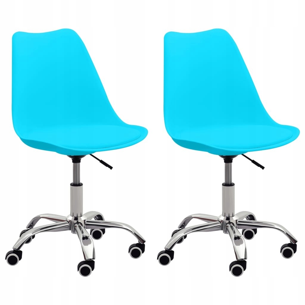 VidaXL Krzesła biurowe, 2 szt., niebieskie, sztucz