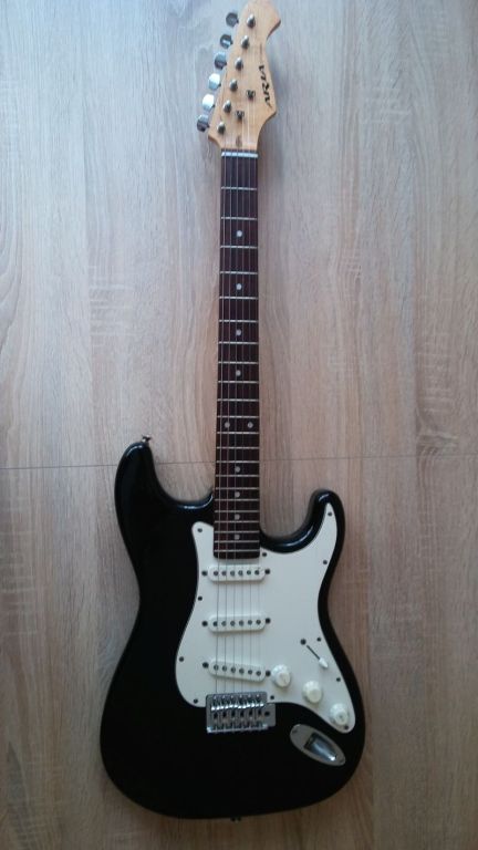 Aria STG-006 Czarna Gitara elektryczna